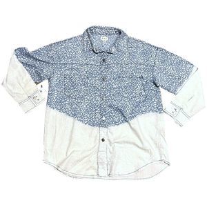 POL Mixed Print Button-Down Shirt